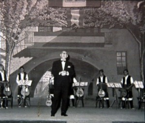 Demetrio Galán presentando el concurso de Jota de El Cachirulo (Archivo Municipal de Zaragoza)